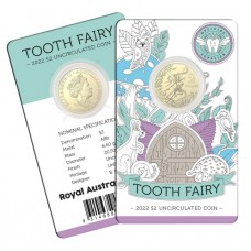 AUSTRALIA 2022 . TWO 2 DOLLAR . TOOTH FAIRY COIN ON CARD . C MINTMARK